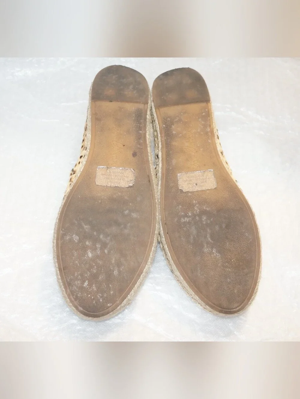 Sam Edelman Kesia Slip-On Espadrilles 8 Animal Print Leopard Flats Leather